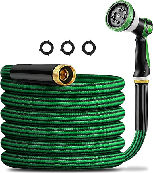Aterr Garden Hose 15ft, Heavy Duty Water Hose Flexible, 3-Layer Puncture Resistant With Leak-Proof Connectors, Lightweight Anti-Kink Design for Yard Lawn Watering and Car Washing