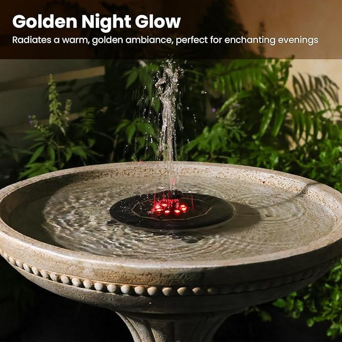 Sunlinua 24.02H Outdoor Water Fountain with LED Lights Italian Resin Garden Fountain for Patio Yard Weather-Resistant Cascading Waterfall Feature with Quiet Pump Elegant Backyard Décor