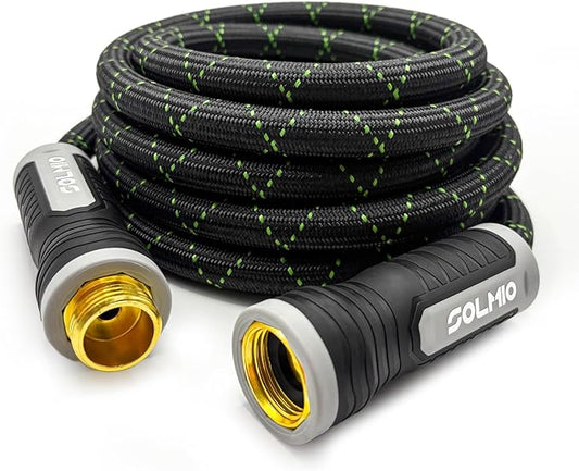Garden Hose 15FT, Flexible Lightweight Non-Expandable Water Hose, No-Kink, Leak-Proof, Burst-Resistant, High-Pressure for Yard, Outdoor