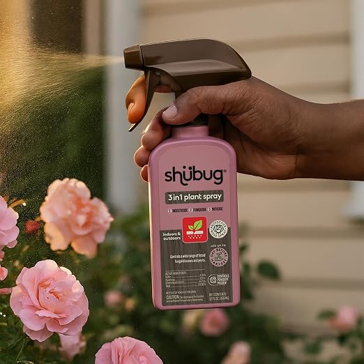 Shubug 3 in 1 Plant Spray, Sulfur & Pyrethrins Fungicide/Insecticide, Ready-to-Use, 12 fl oz, 3 Pack