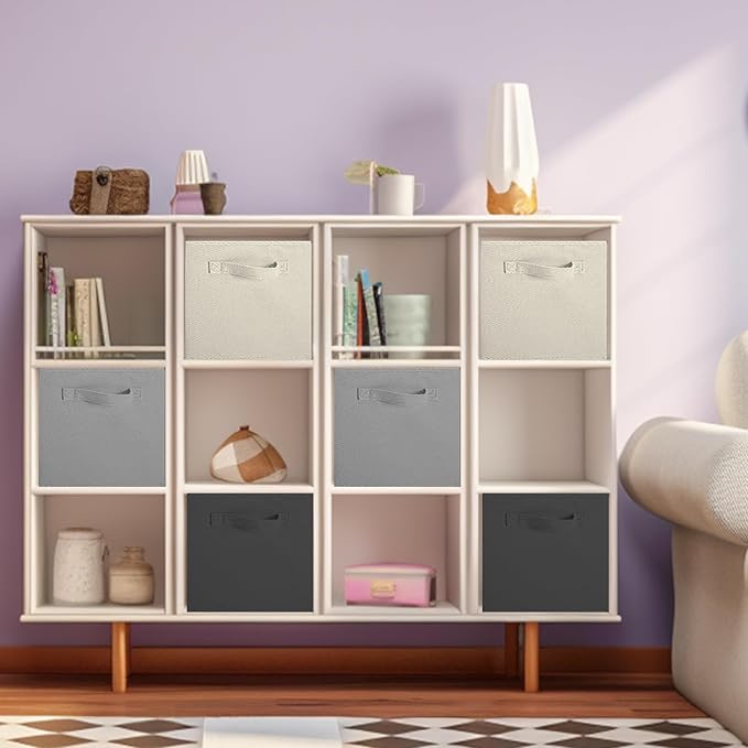 ShellKingdom Storage Bins, Foldable Fabric Storage Cubes And Cloth Storage