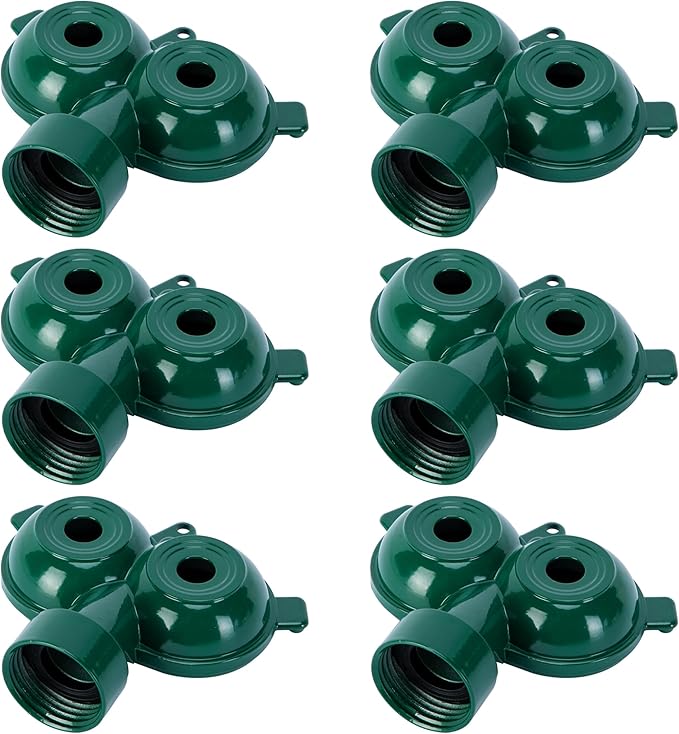 6 Pcs Twin Spot Stationary Sprinkler, Heavy-Duty Metal Dual Circle Sprinkler, Garden Spot Water Spray for Outdoor Yard Lawn Plants Irrigation