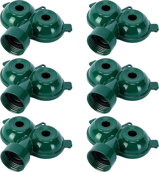 6 Pcs Twin Spot Stationary Sprinkler, Heavy-Duty Metal Dual Circle Sprinkler, Garden Spot Water Spray for Outdoor Yard Lawn Plants Irrigation