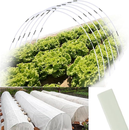 Garden Hoops 36pcs (M Size), Sunwuk Greenhouse Hoops for 2.5-5.5ft Wide Raised Bed, 6 Sets of 8.5ft Long Super Bendable Fiberglass Support Hoops Frame, Mini Greenhouse Strip for Row Cover
