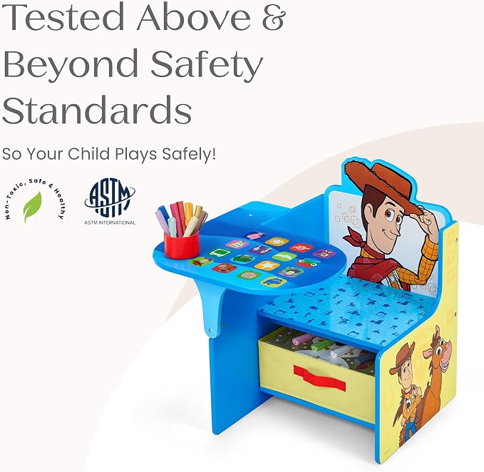 Delta Children Chair Desk with Storage Bin, Toy Story 5