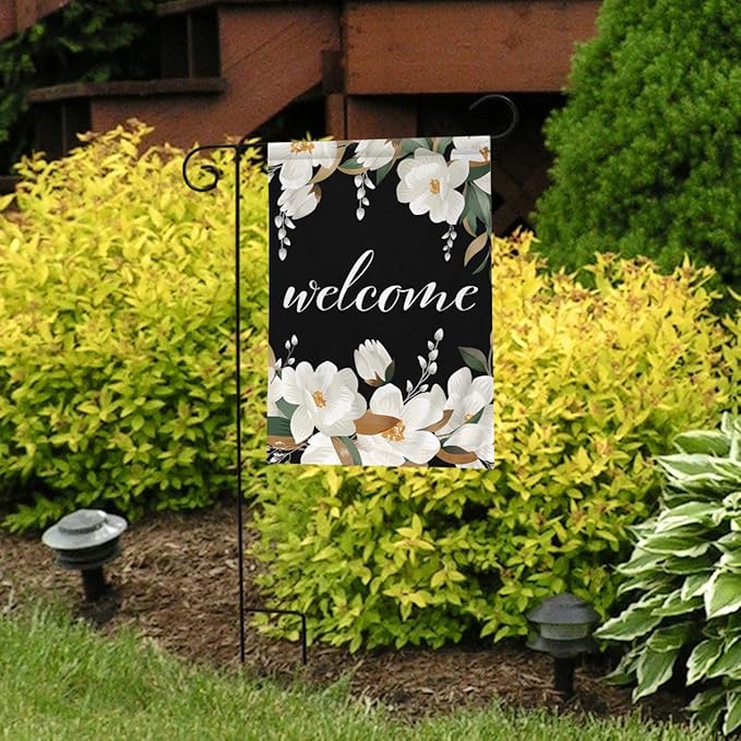 Briarwood Lane White Magnolias Spring Garden Flag