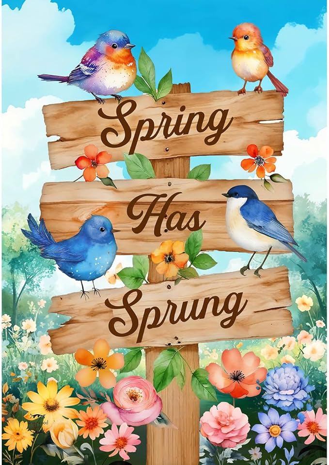 Briarwood Lane Spring Has Sprung Sign Garden Flag