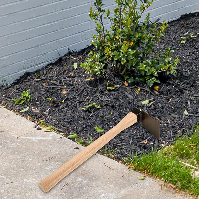 POPETPOP 14.6 Inch Wooden Garden Hoe Handle Replacement Sturdy Grip for Lawn Care and Hand Tool Repair