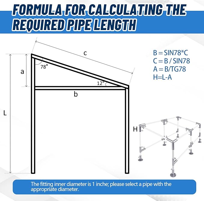 Frienda 6-Leg Lean-to Canopy Fittings for 1" EMT, 18 Pcs Lean to Carport Frame Connectors Kit DIY Project for Slant Roof Carport, Shed, Gazebo, Greenhouse, Shelter Deck, Pipes Not Included