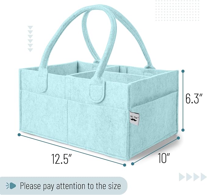 Mr. Pen- Baby Diaper Caddy Organizer, Light Blue