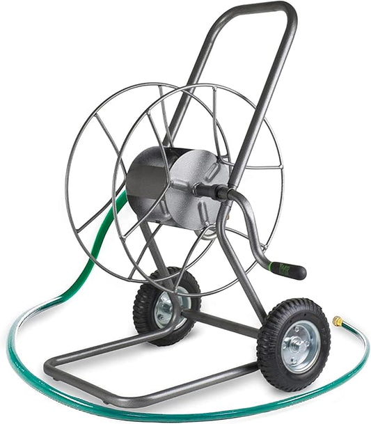 Yard Butler Garden Hose Truck - Heavy-Duty Water Hose Holder Cart - Powder Coated Steel Construction - Leakproof Reel - Portable Management - Holds up to 200' of 5/8" Hosepipe