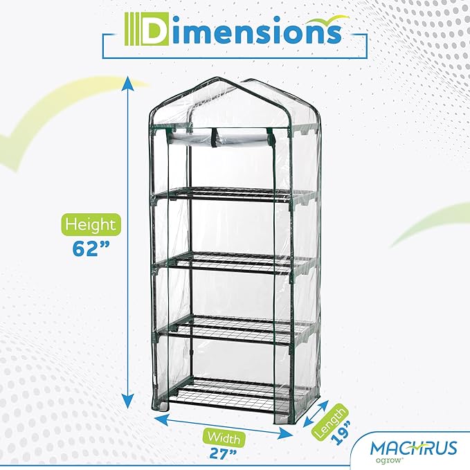 Machrus Ogrow Ultra-Deluxe 4 Tier Portable Bloomhouse