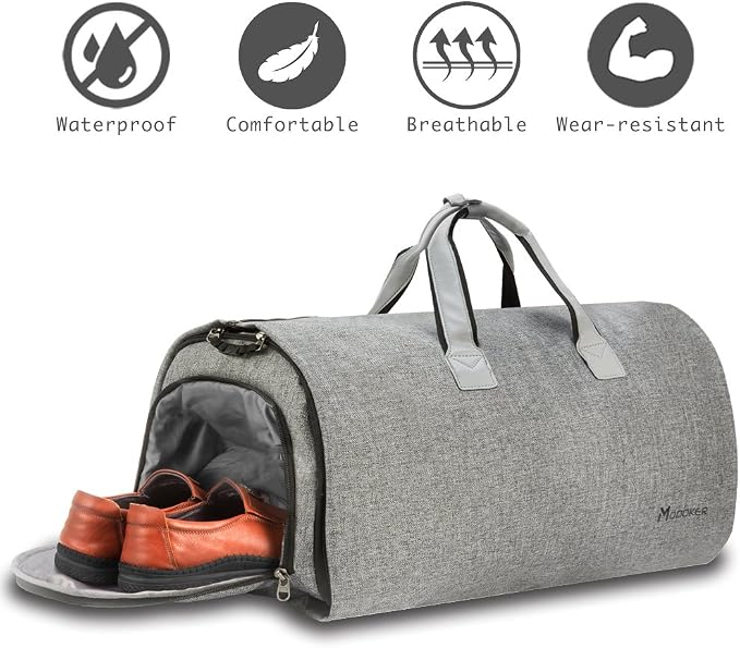 suit bag travel garment bag, 45L Carry on Convertible Garment Duffle bag