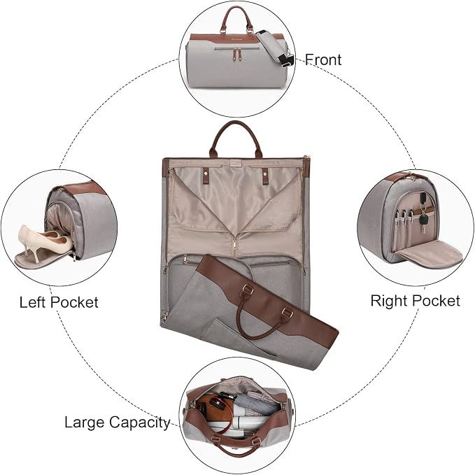 Garment Duffle Bags for Travel,Carry on Garment Bag with Shoe Compartment