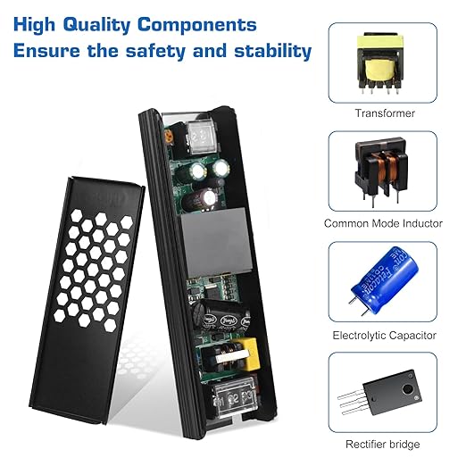 LED Driver 12V 36W 3A Slim LED Power Supply, AC 100-250V to 12V DC Adapter, Constant Voltage LED Transformer for Strip Lights, Bulbs, Garden and Cabinet Lights