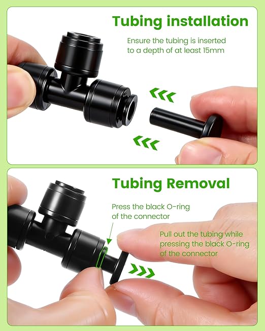 60 Pack Drip Irrigation Parts, Quick Connect 1/4" End Cap Fittings for Garden, Farm & Greenhouse Irrigation Systems