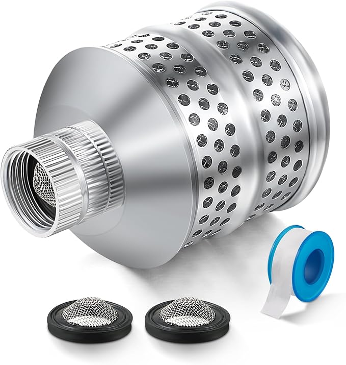 Dreyoo 1 Set Bubbler Sprinkler Heads, 3/4 Inch Internal Thread Rustproof Aluminum Diffuser Flood Nozzle for Yard, Vegetable Garden, Soaker Sprinkler with 40 Inch Tape