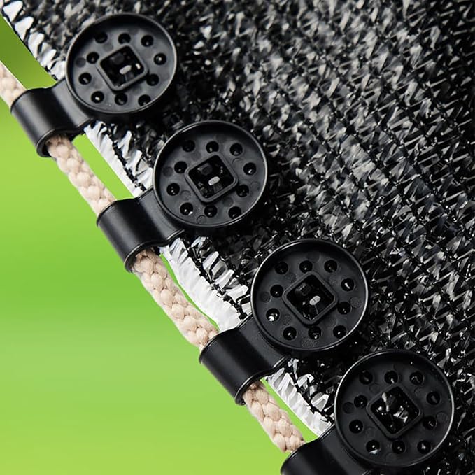Shade Cloth Clips,Shade Cloth Heavy Duty Lock Grip, Sunscreen & Sunshade Retaining Net Clip for Tarp, Garden, Greenhouse (50, Black)