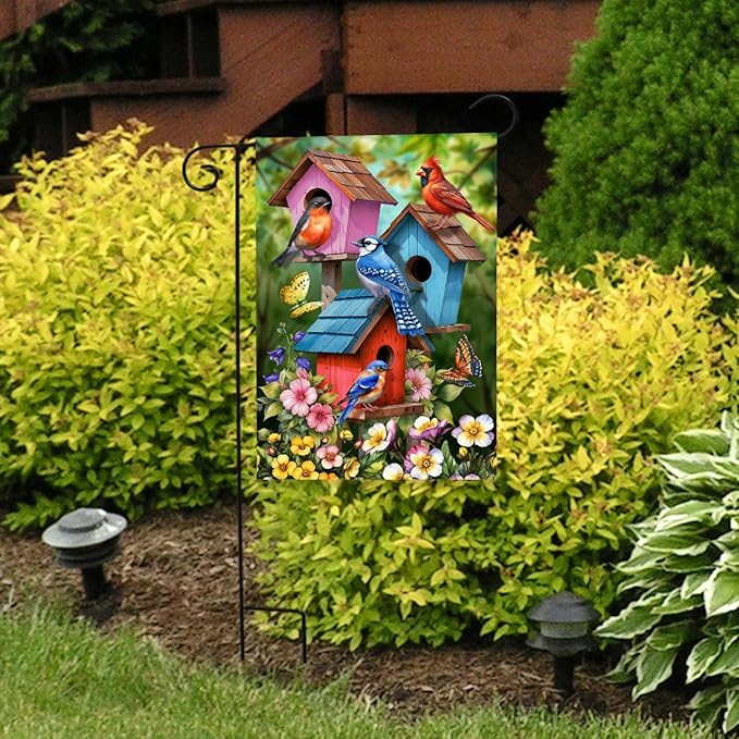 Briarwood Lane Spring Celebration Birdhouses Garden Flag