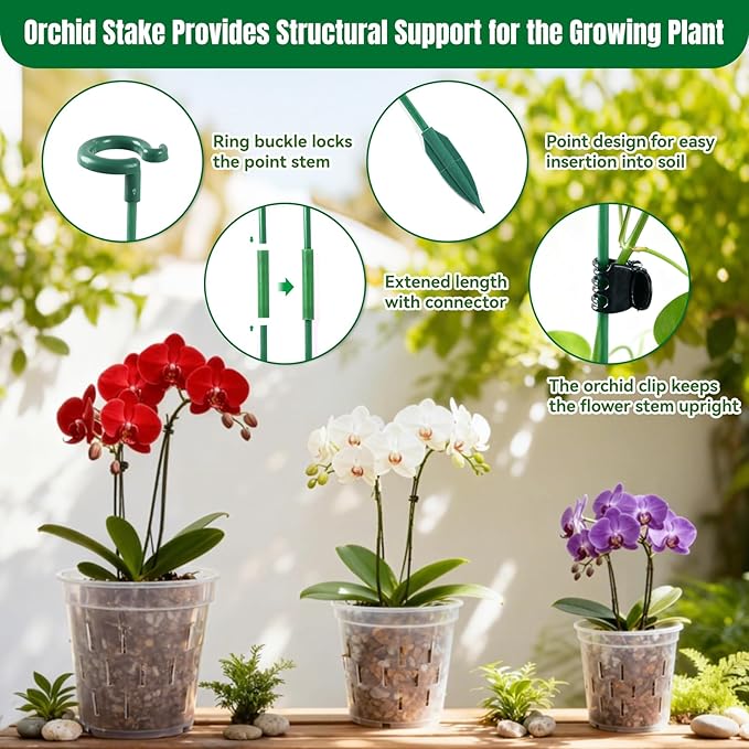 TRUEDAYS Orchid Pot 9 Pack – 3 Each of 4/5/6 Inch Clear Orchid Pots with Drainage Holes for Repotting – Ideal for Healthy Root Growth – Sturdy Plastic Plant Pot for Indoor & Outdoor Plants
