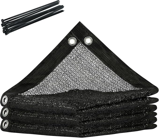 Royal Shade 50% Black Shade Cloth Custom Size 15FT x 40FT Mesh Tarp with Grommets for Garden Patio, Plant Shading, Greenhouse, Pergola, Chicken Coop, Dog Kennel, Lawn. (We Make Custom Size)