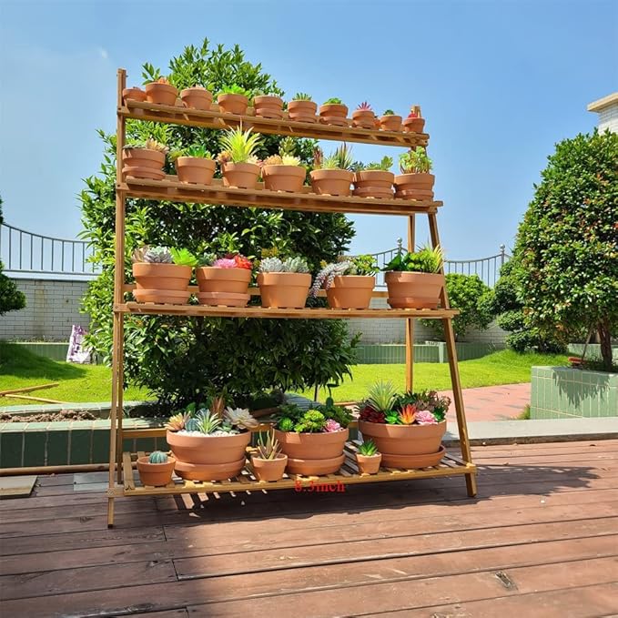 Yishang Large Terracotta Pots for Succulent - 8 Inch Cactus Plant Containers Indoor Garden Bonsai Pots with Drainage Hole - Set of 3, Unglazed Clay Ceramic Pottery Planter