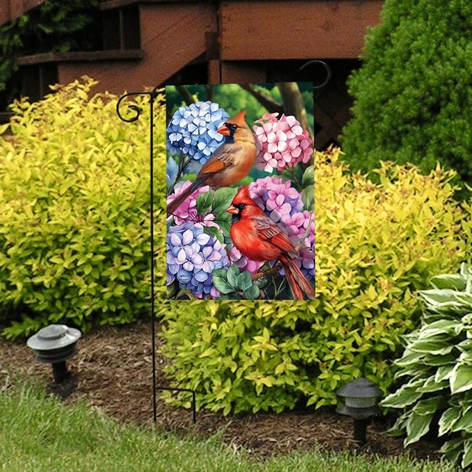 Briarwood Lane Perched Cardinals Garden Flag