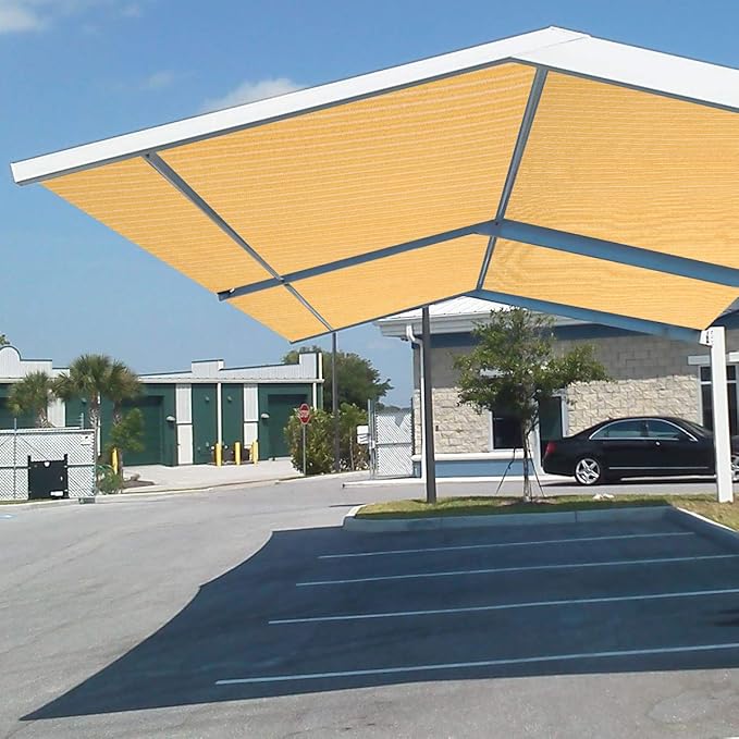 Eden's Decor 4' x 18' Wheat Sun Shade Sail Rectangular Straight Flat Edge Outdoor Canopy Fabric Cloth Awning for Pergola Patio Garden Backyard Custom Size