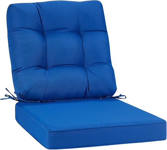 JMGBird Outdoor Chair Cushions Set - 19"x19" Deep Seat & Back Cushions, Water-Resistant Tufted Pillows for Patio Furniture