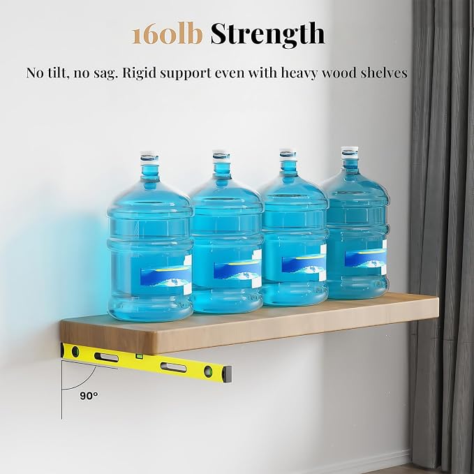 4pcs Wall Shelf Brackets Heavy Duty Floating Shelf Bracket Hidden,Invisible Black Shelving Brackets Decorative Floating Shelf Hardware Heavy Duty,Metal Shelf Support Bracket(6"-4pcs)