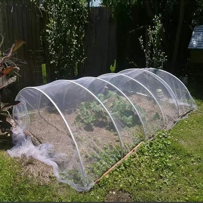 Agfabric Garden Netting Barrier Net, Bird Netting for Garden Trees Vegetable and Plants 6.5'x50', White