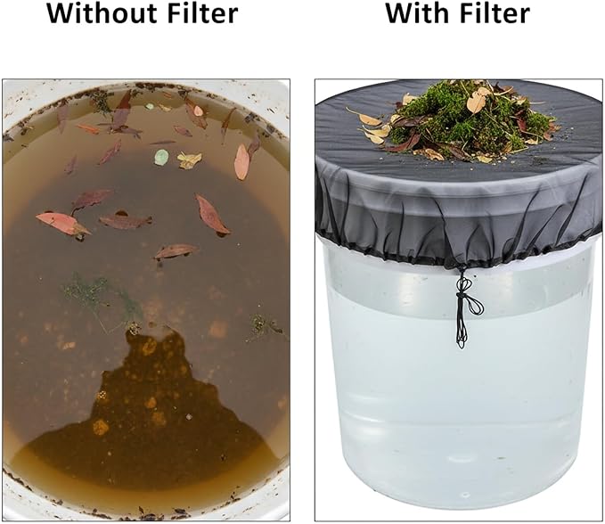 37.5 Inch Mesh Cover for Rain Barrel,Rain Bucket Leaf Filter Screen Cover