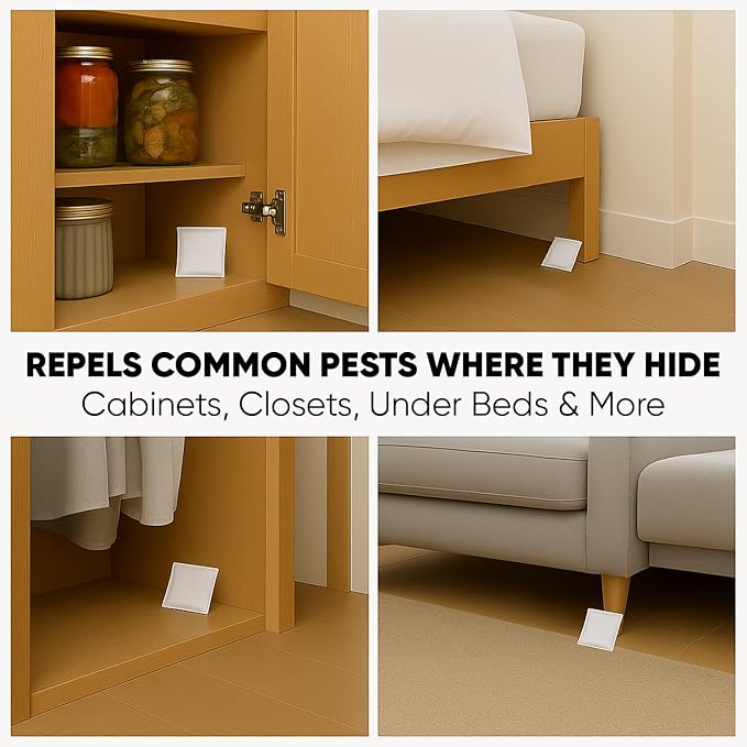 Pest Control Pouches - All Natural - Repels Rodents, Silverfish, Spiders, Roaches, Ants, Squirrels, & Other Pests