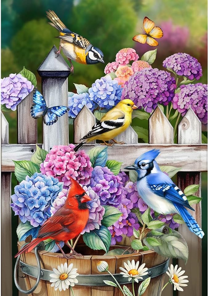 Briarwood Lane Bird Watching Garden Flag
