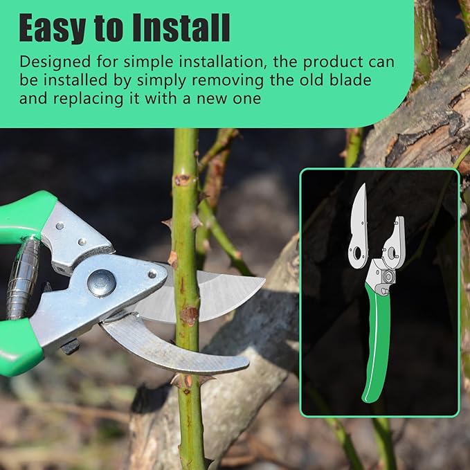 2/3 Hand Pruner Replacement Blade Spare Blade for Pruner Models 2, 4, 11 - Replacement Parts Fits for Garden Pruning Shears and Bypass Clippers (2 Pack)
