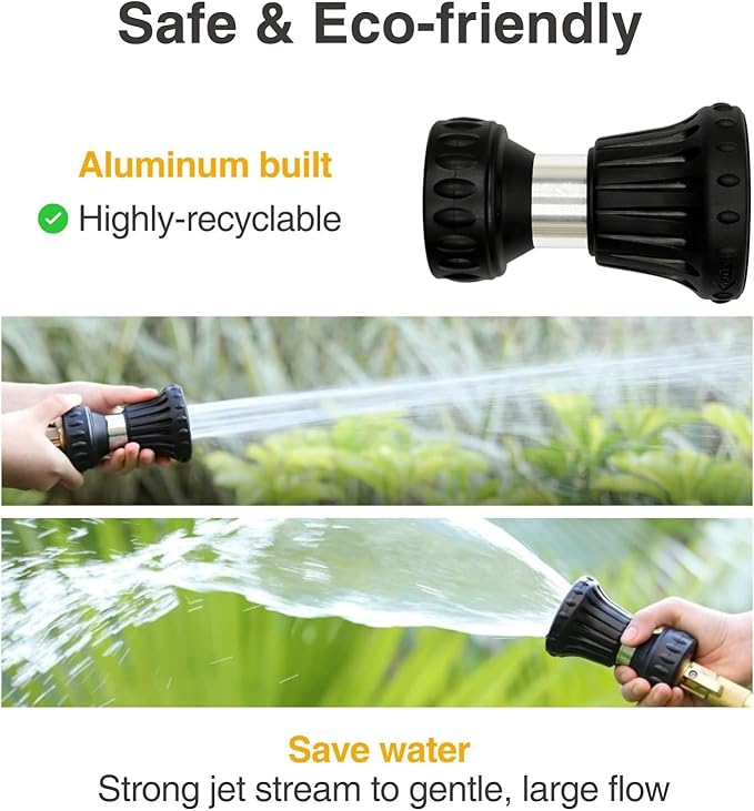 Cyprium Water Hose Nozzle Spray Water Nozzles 2 Pcs For Garden Fireman Style Hose Nozzle Outdoor Hose Nozzle Sprayer High Pressure Watertight Connections For Reliable Use In Gardening, Cleaning