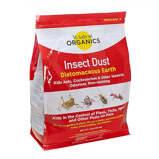 St. Gabriel Organics Insect Dust Diatomaceous Earth, 4lbs - Safe and Natural Insect Control