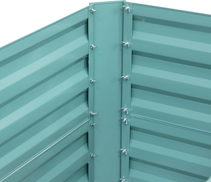 Sunnydaze Galvanized Raised Garden Bed - Metal Raised Bed for Gardening - Outdoor Planter Box for Flowers, Plants, and Vegetables - Green - 47" W x 23" D x 24" H Rectangle