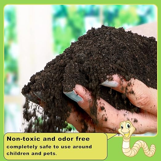 Worm Castings Organic Fertilizer 1.1LB by Doter, All Nature Fertilizer for Gardening, Tomato, Strawberry, Flower, and Herbs