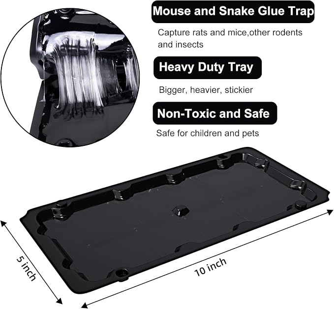 16 Pack Glue Sticky Mouse Trap Rat Traps Indoor for Home and Rats, Snake | Peanut Taste Pheromone, Large Size 10“*5"