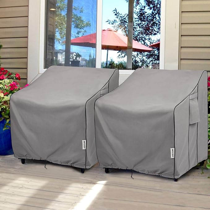 Patio Chair Covers Waterproof, Heavy Duty Outdoor Furniture Covers Fits up to 36W x 37D x 36H inches -2 Pack