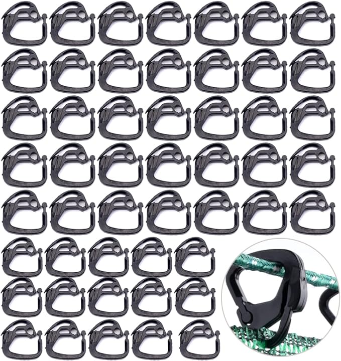50 Pack Shade Cloth Clips Plastic Lock Grip Hooks Hanging Clamps Buckle for Sun Shade Cloth Net Anti Bird Netting Garden Greenhouse Shade Cloth Cover Mesh Tarp Outdoor Sun Shades