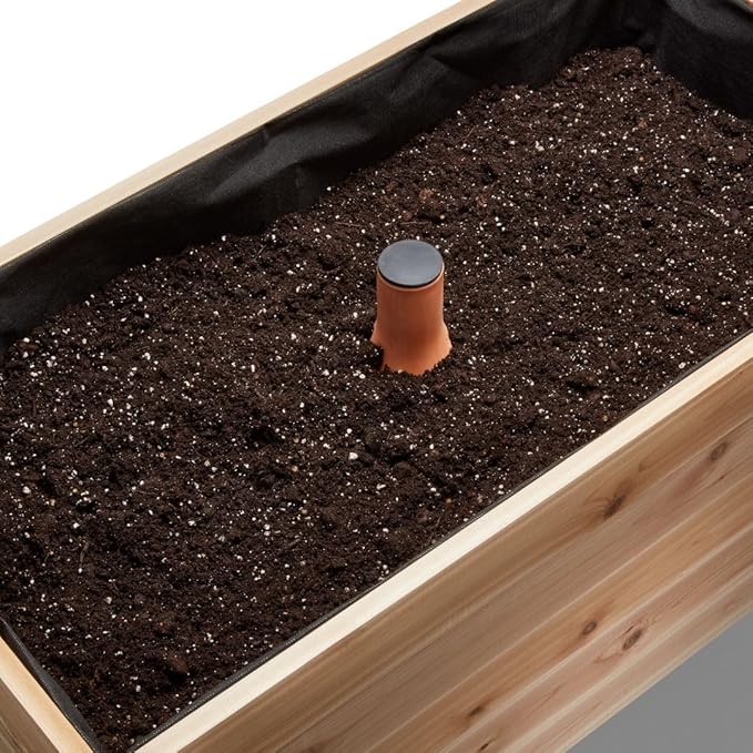 EARTH ELEVATED Self-Watering Clay Olla Pot for Raised Garden Beds and Planters (Large)