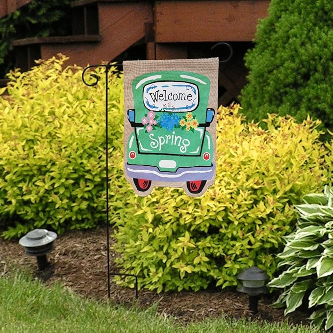 Briarwood Lane Welcome Spring Truck Burlap Garden Flag