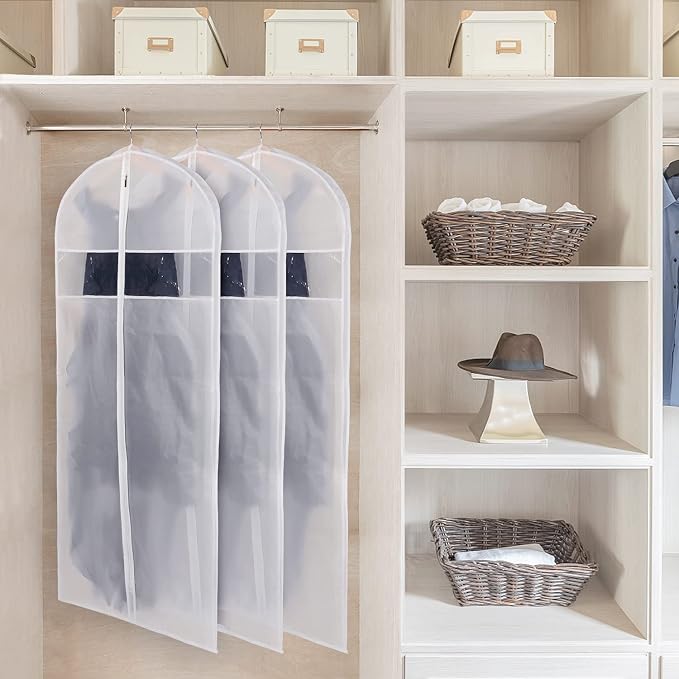 Zilink Dress Bags for Gowns Long Garment Bags for Long Dresses 72 in, 4Pack