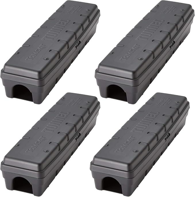 Tunnel Trapping System - Full CASE Bait Station and Trap Station Includes 8 Individual Reusable Snap Traps | 4 Individual Tunnels in Set | Made in USA