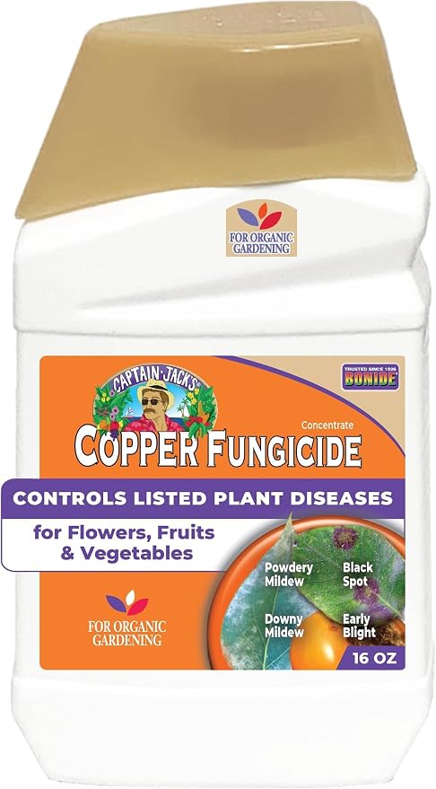 Bonide Captain Jack Copper Fungicide 16 oz Concentrated Plant Disease Control Solution for Organic Gardening,(Pack of 6)