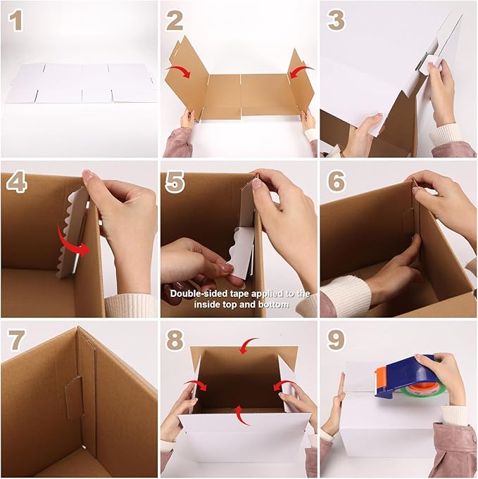 Hoikwo 12x12x4 Shipping Boxes Set of 25