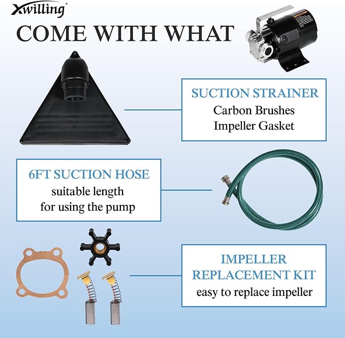 Water Transfer Pump With ON/OFF Switch, 120V Water Pump 330 GPH Utility Pump, 1/10 HP Electric Water Pump Rain Barrel Garden Hose Pump for Water Transferring from Ponds, Pools, Aquariums, Hot Tubs