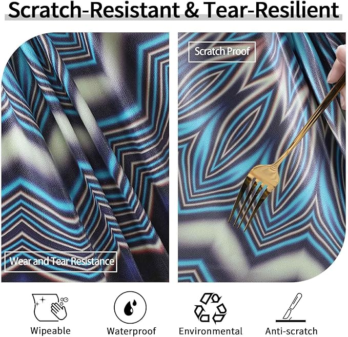 Drawstring Fitted Round Tablecloth for 36-44" Tables Outside Rustic Polyester Weather Proof Table Clothes Western Aesthetic Home Decoration Car Traveling Necessities Birthday Parties Finds